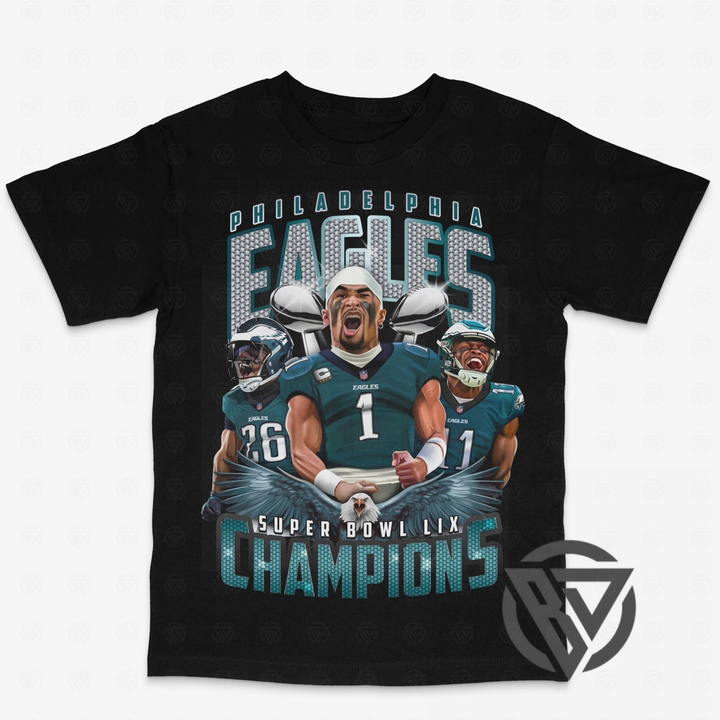 Philadelphia Eagles Championship Tee Shirt NFL Football Superbowl LIX Merch Graphic T-shirt