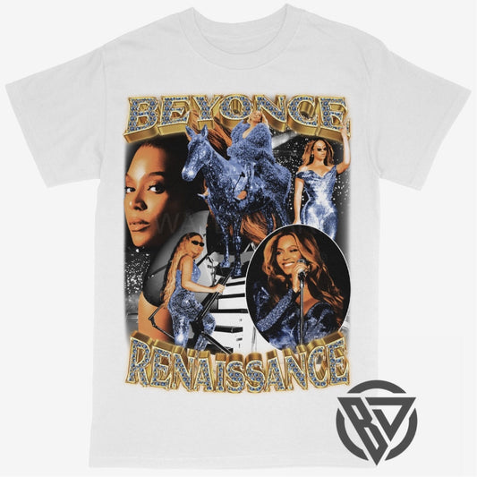 Beyonce Tee Shirt Rap Style Concert Renaissance Tour Music Artist Merch Graphic