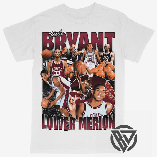 Kobe Lower Merion High School Tee Shirt Basketball Merch Black Mamba Lakers