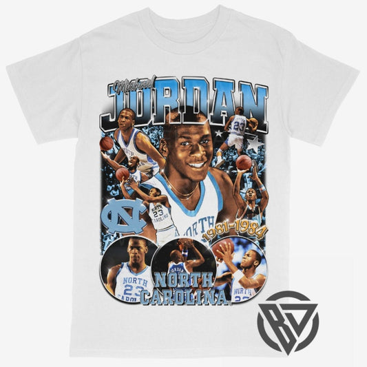 Michael Jordan North Carolina basketball graphic tee
