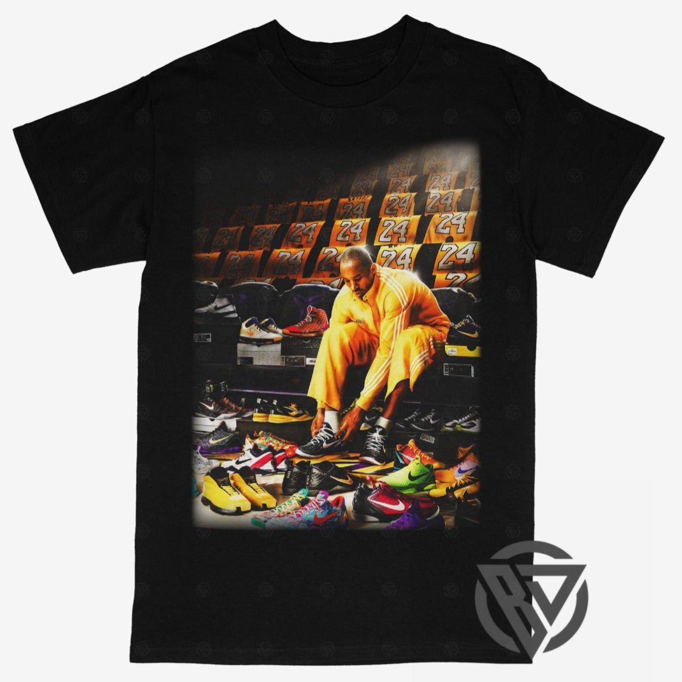 Kobe Bryant Sneakers Tee Shirt Lakers Basketball Merch Graphic Black Mamba