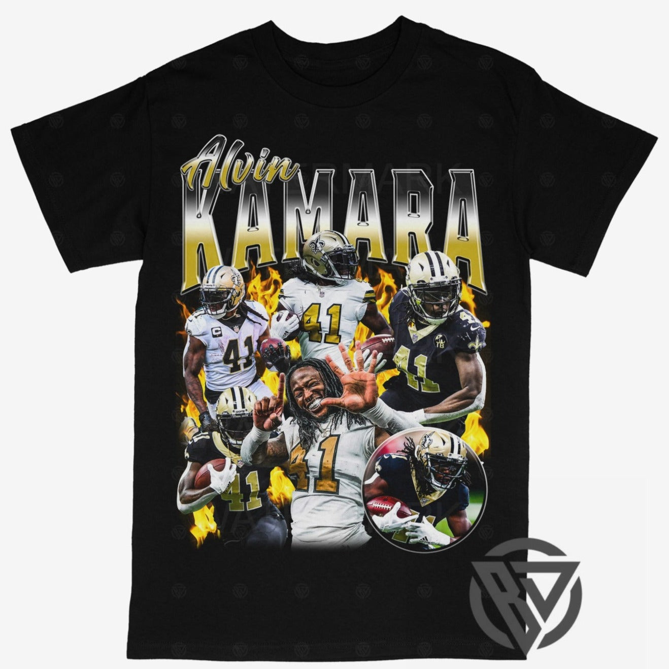 Alvin Kamara New Orleans Saints Football Rap Style Graphic Tee Shirt