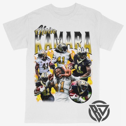 Alvin Kamara New Orleans Saints Football Rap Style Graphic Tee Shirt