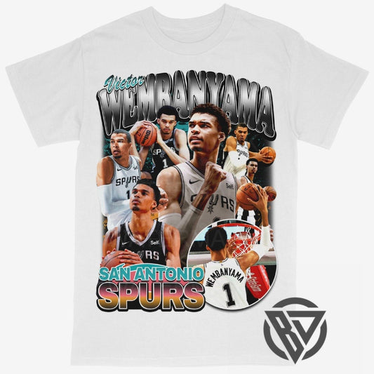 Victor Wembanyama Graphic T-Shirt NBA Rising Star Basketball Streetwear Spurs Tee