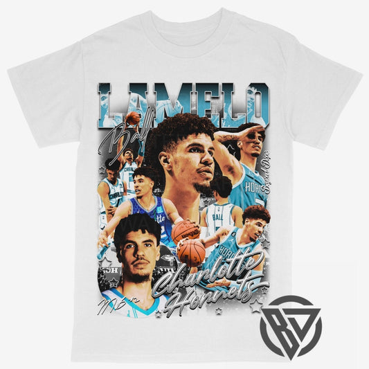 Lamelo Ball Tee Shirt Charlotte Hornets NBA Basketball (V3)
