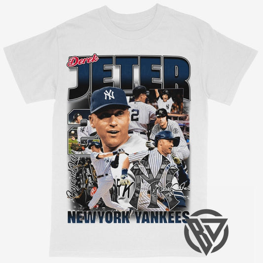 Derek Jeter graphic t-shirt baseball design New York Yankees Tee