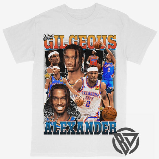 Shai Gilgeous-Alexander graphic t-shirt basketball design NBA MVP Thunder