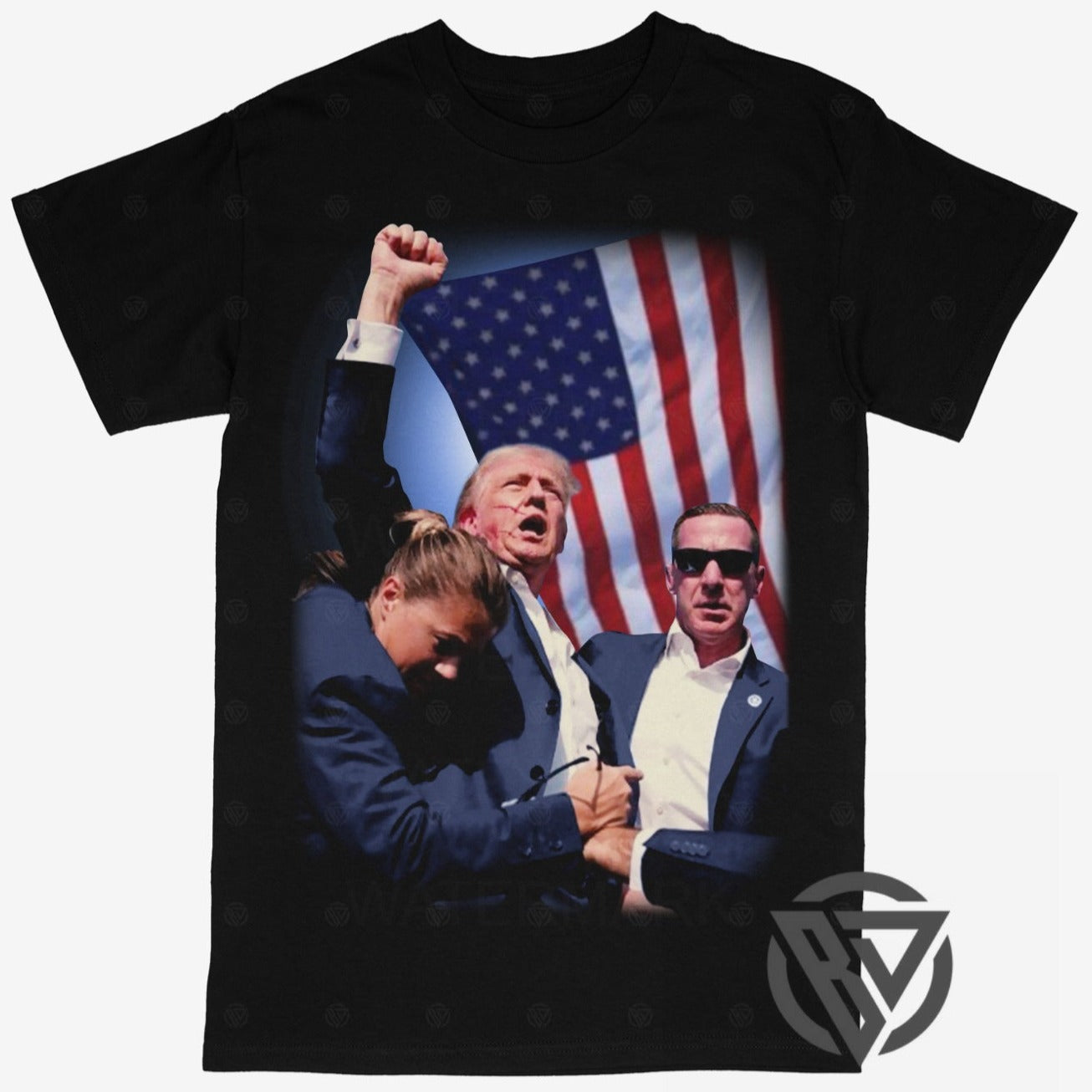 Donald Trump Tee Shirt Make America Great Again 2024 election Presidents Assassination