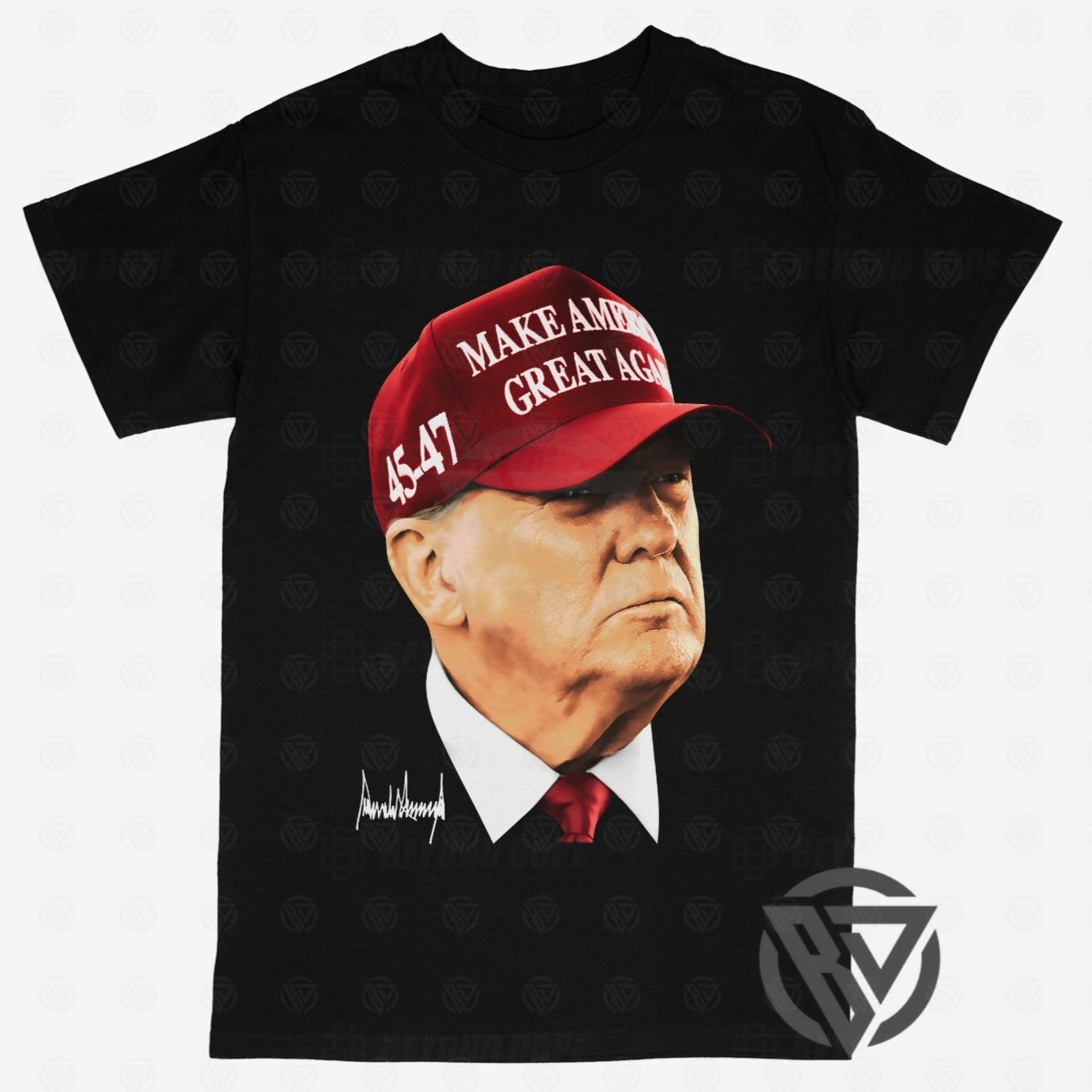 Donald Trump Tee Shirt 45-47 Make America Great Again Hat President USA Graphic