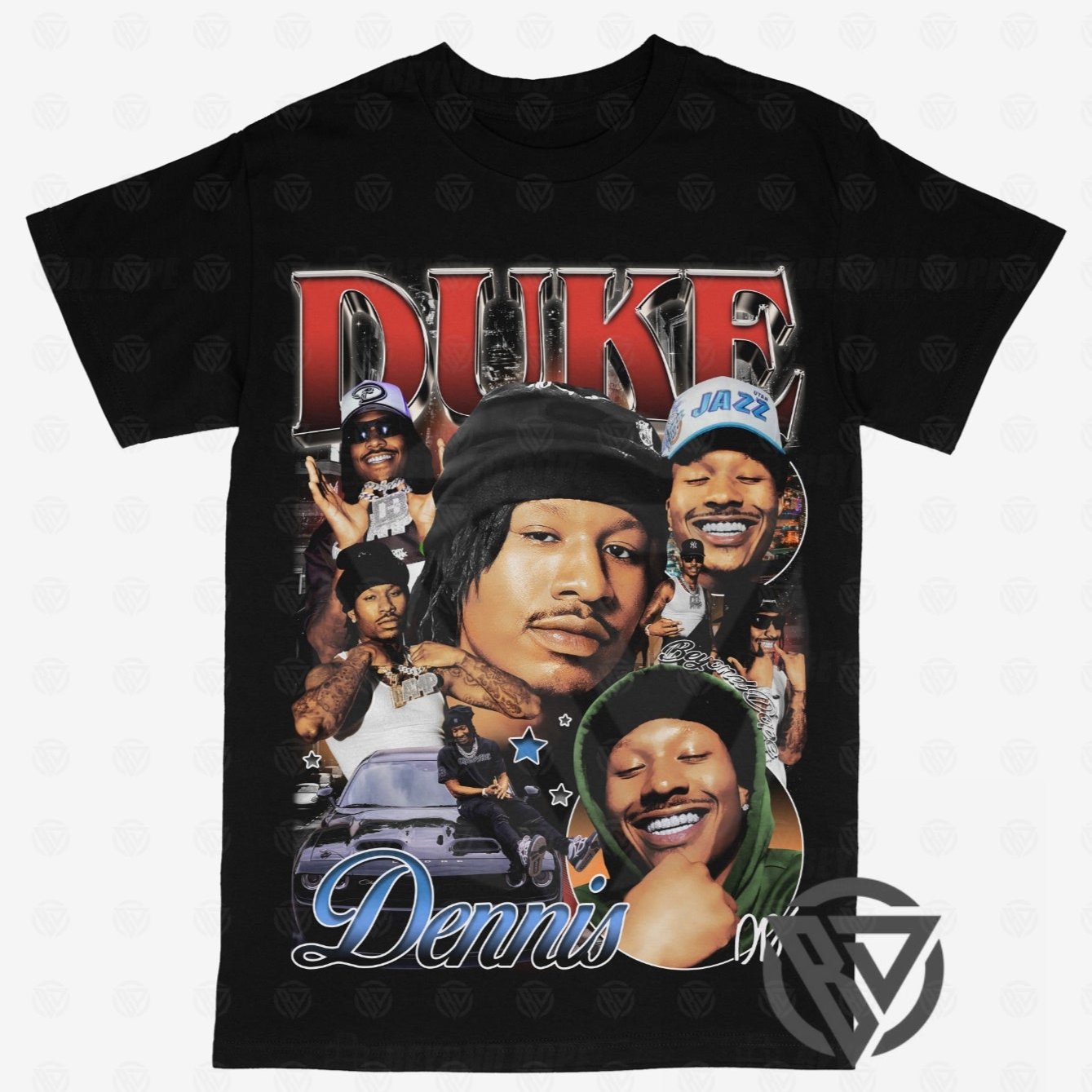 Duke Dennis Tee Shirt YouTube  TikTok twitch Streamer Merch Graphic Rap Style AMP