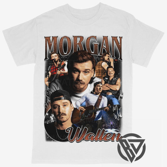 Morgan Wallen Tee Shirt Rap Style Country Music Artist Concert Tour Merch