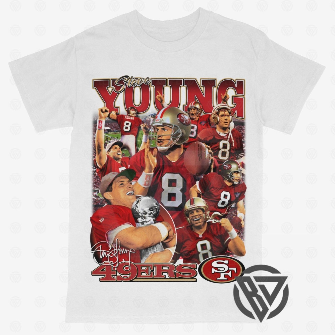Steve Young Tee Shirt San Francisco 49ers Niners Football Merch