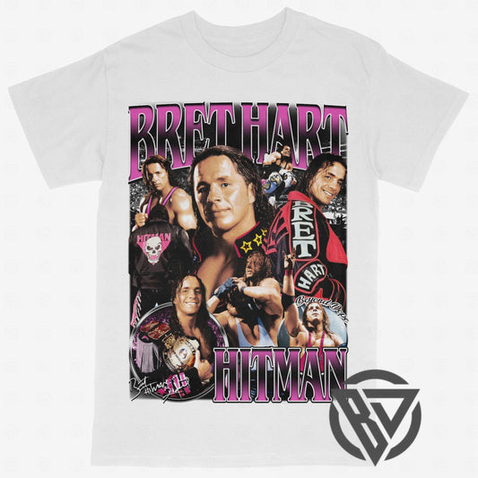 Bret Hart Tee Shirt Hitman WWF WCW Wrestling