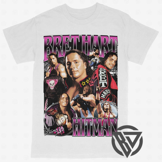 Bret Hart Tee Shirt Hitman WWF WCW Wrestling