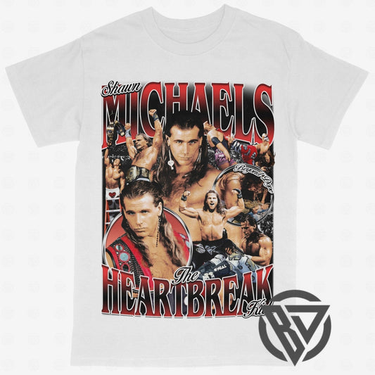 Shawn Michaels Tee Shirt WWF WCW Wrestling The Heartbreak Kid Graphic Shirt