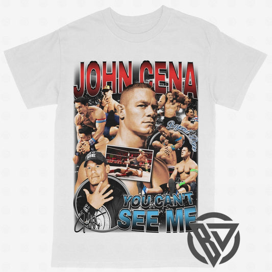 John Cena Tee Shirt WWF WCW Wrestling Graphic Merch Wrestler t-shirt