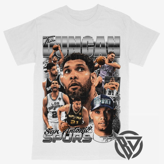 Tim Duncan Spurs streetwear tee premium cotton