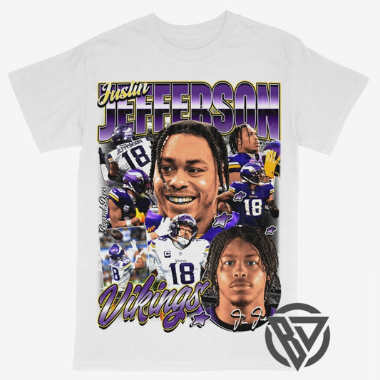 Justin Jefferson fan football t-shirt
