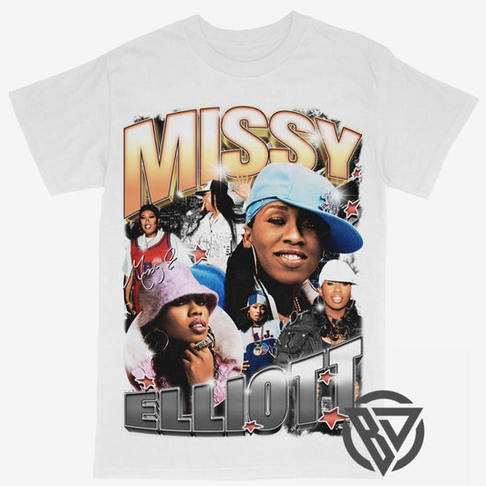 Missy Elliott Graphic T-Shirt Hip-Hop Legend Streetwear Rap Tee
