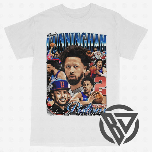 Cade Cunningham Graphic T-Shirt – NBA Basketball Streetwear Detroit Pistons Tee
