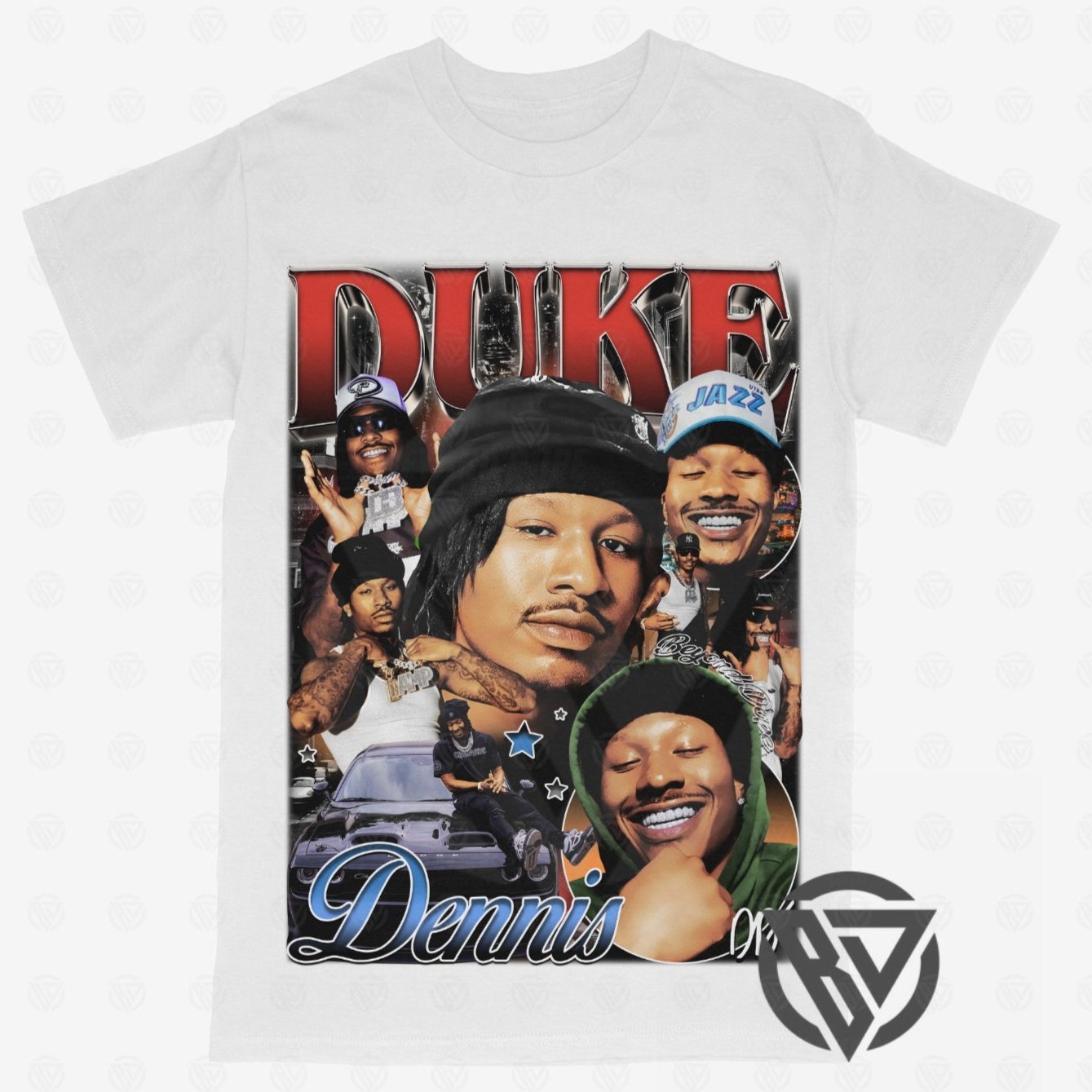 Duke Dennis Tee Shirt YouTube  TikTok twitch Streamer Merch Graphic Rap Style AMP