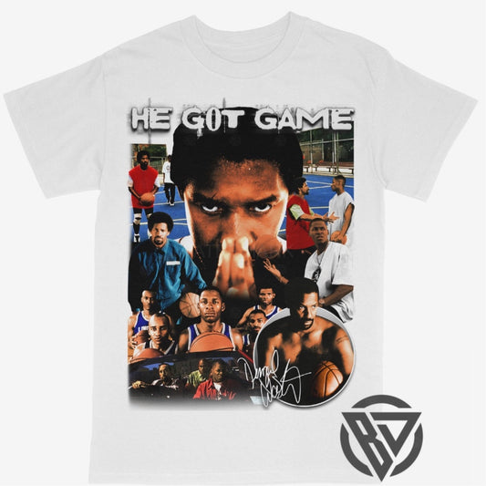 He Got Game Tee Shirt Denzel Basketball Movie Hiphop Rap Style