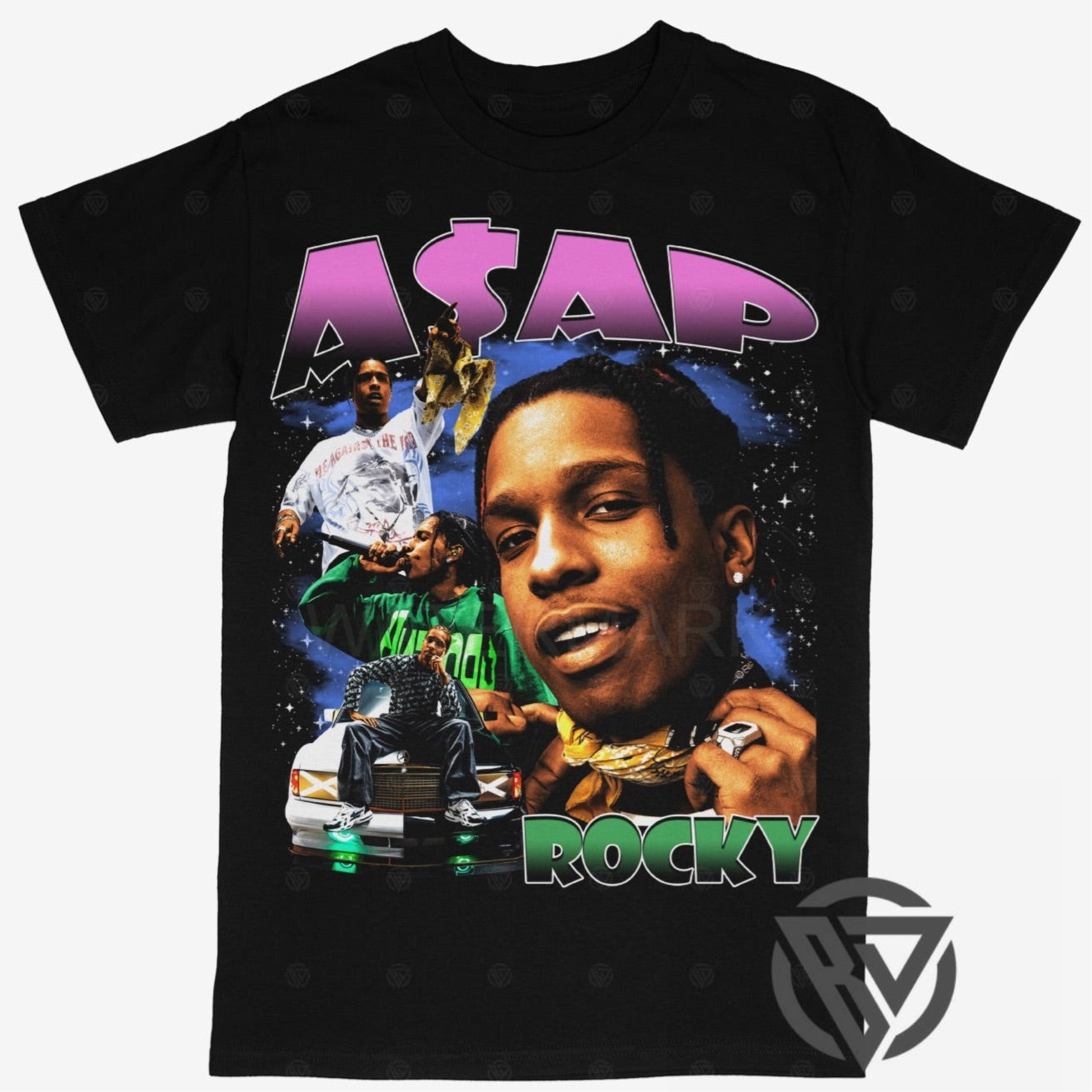ASAP Rocky Tee Shirt Hip Hop Rap Style Concert Tour Music Artist Merch