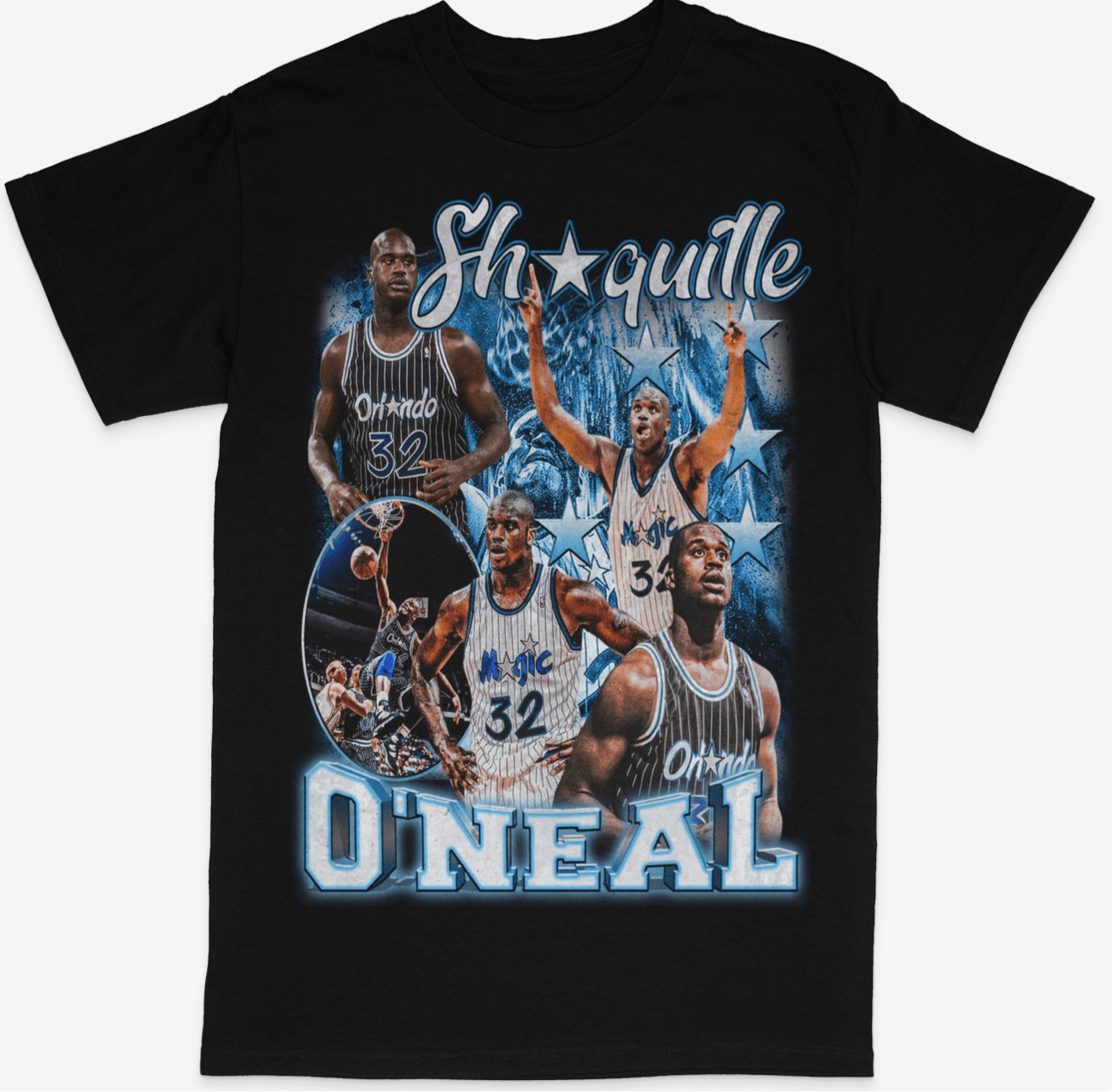 Shaquille O'Neal Orlando Magic graphic t-shirt basketball design Shaq Bootleg