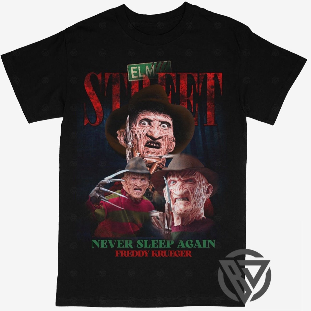 Freddy Krueger Tee Shirt Nightmare on Elm Street Scary Movie Halloween Graphic T-Shirt