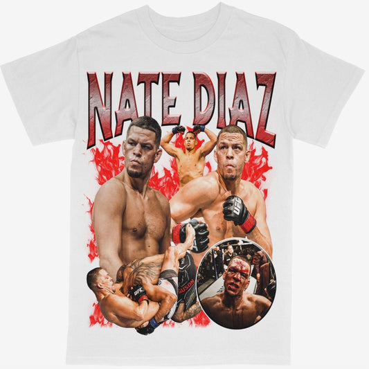 Nate Diaz graphic t-shirt MMA design Fighter Fight Tee
