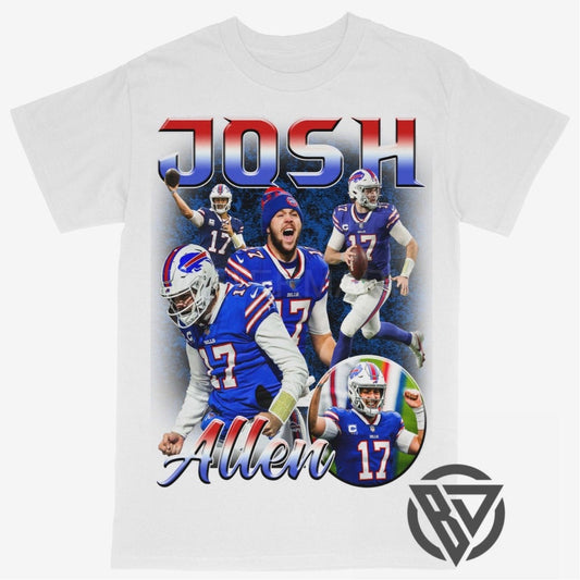 Josh Allen graphic t-shirt football design Buffalo Bills Tee