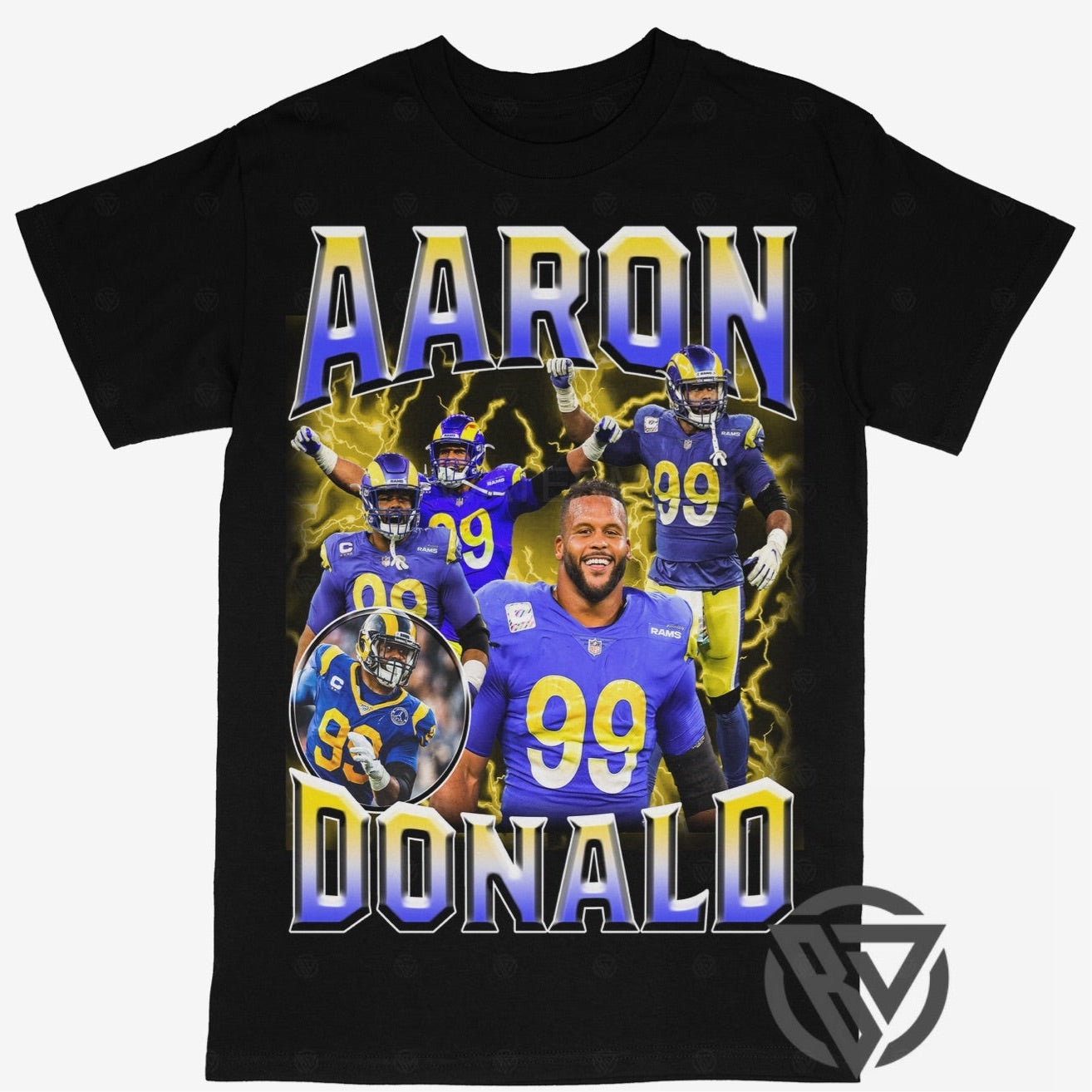 Aaron Donald Los Angeles Rams Football Rap Style graphic Tee Shirt