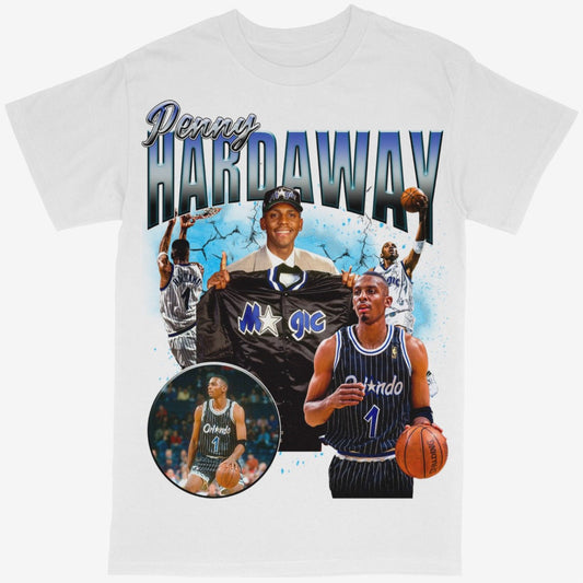 Penny Hardaway graphic t-shirt basketball design Orlando Magic Tee