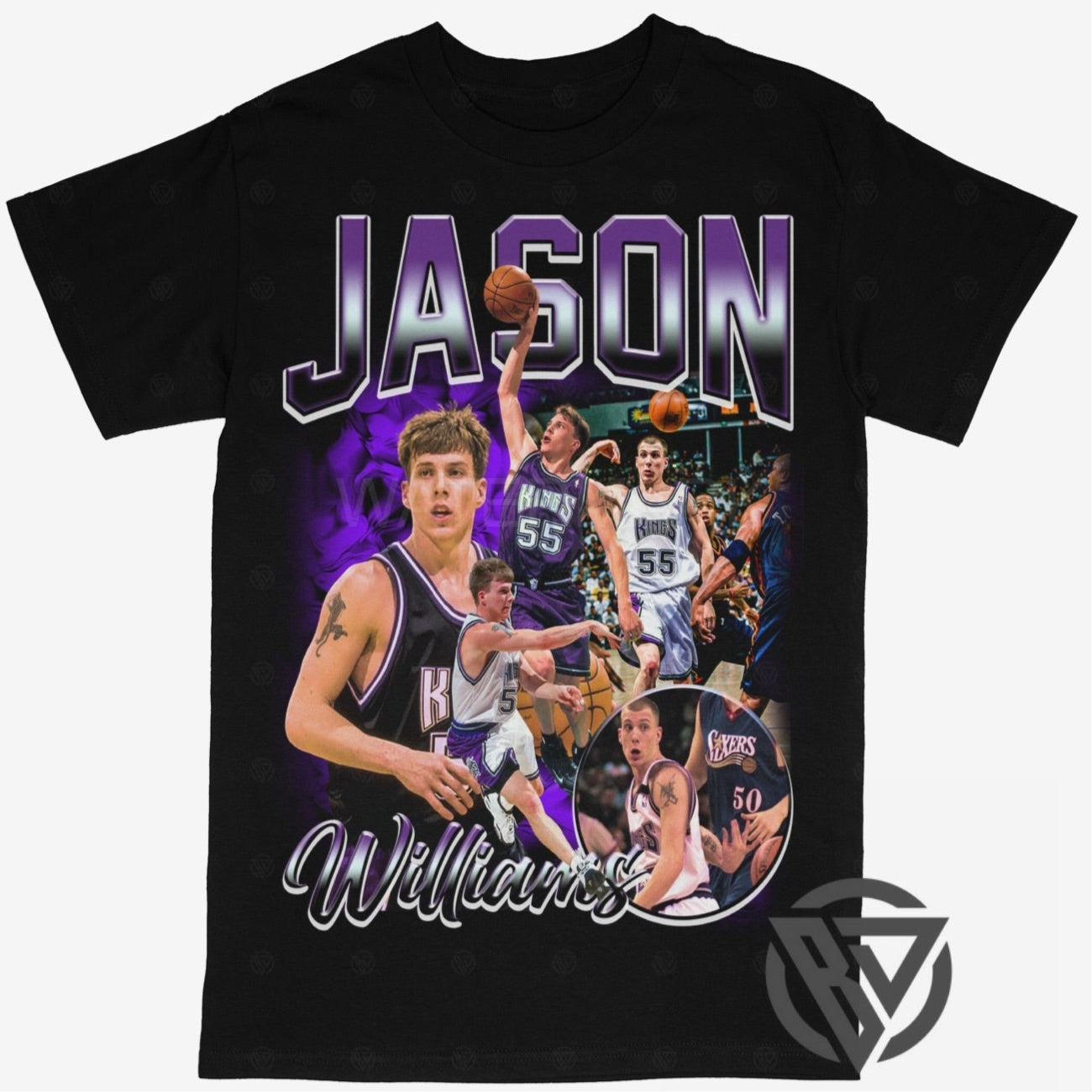 Jason Williams Tee Shirt Sacramento Kings NBA Basketball