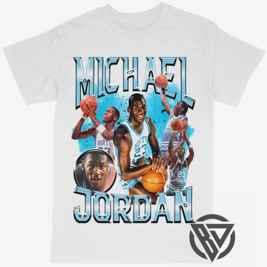 Michael Jordan Tee Shirt North Carolina NCAA College Basketball 1