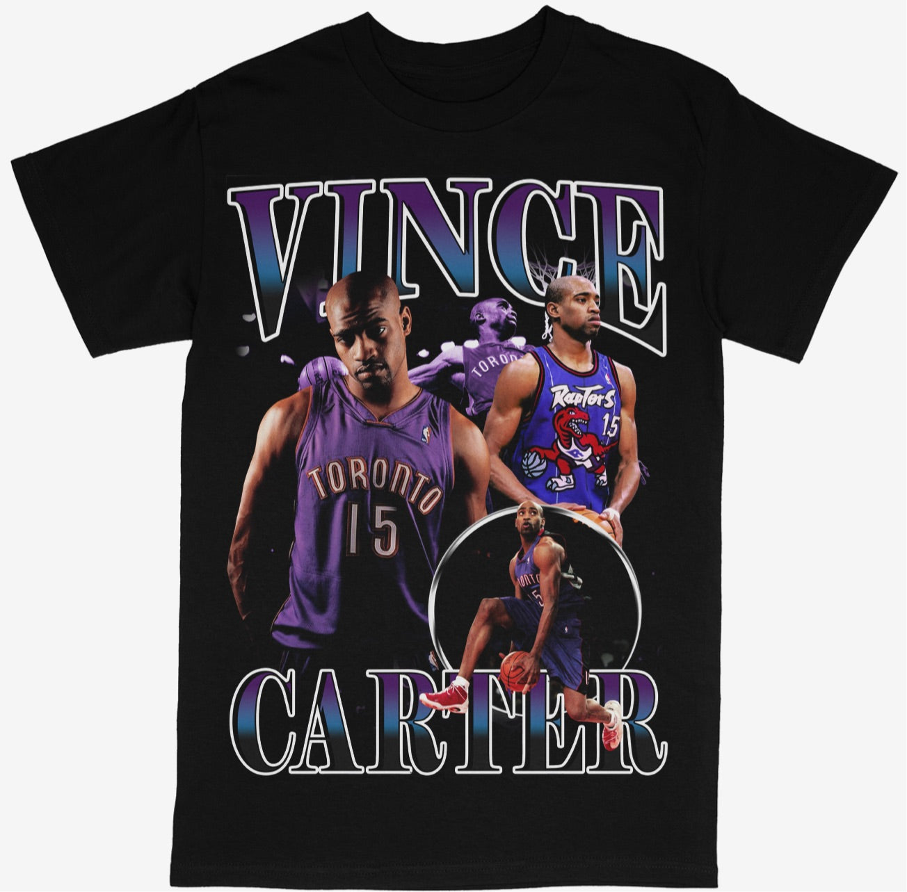 Vince Carter Tee Shirt Toronto Raptors NBA Basketball Rap Style