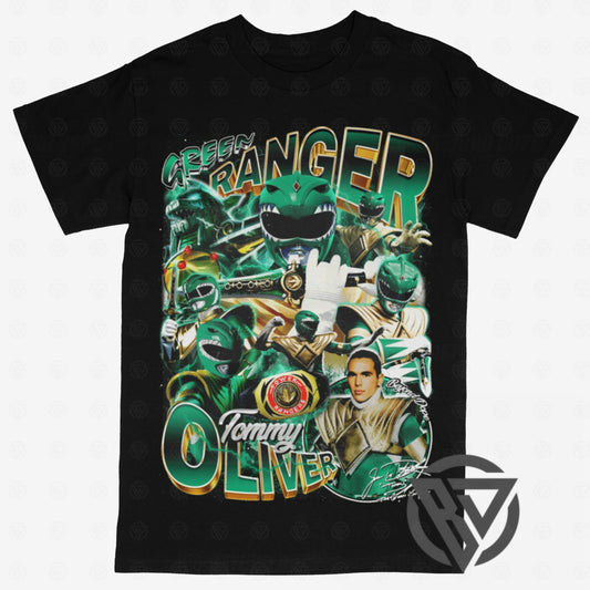 Green Ranger Tee  Mighty Morphin Power Rangers Shirt  Tommy Oliver Green Ranger T-Shirt  90s Power Rangers Retro Shirt  Power Rangers Graphic Tee Dragonzord Green Ranger Shirt  Classic 90s TV Show Shirts  Vintage Superhero T-Shirt  Retro Power 