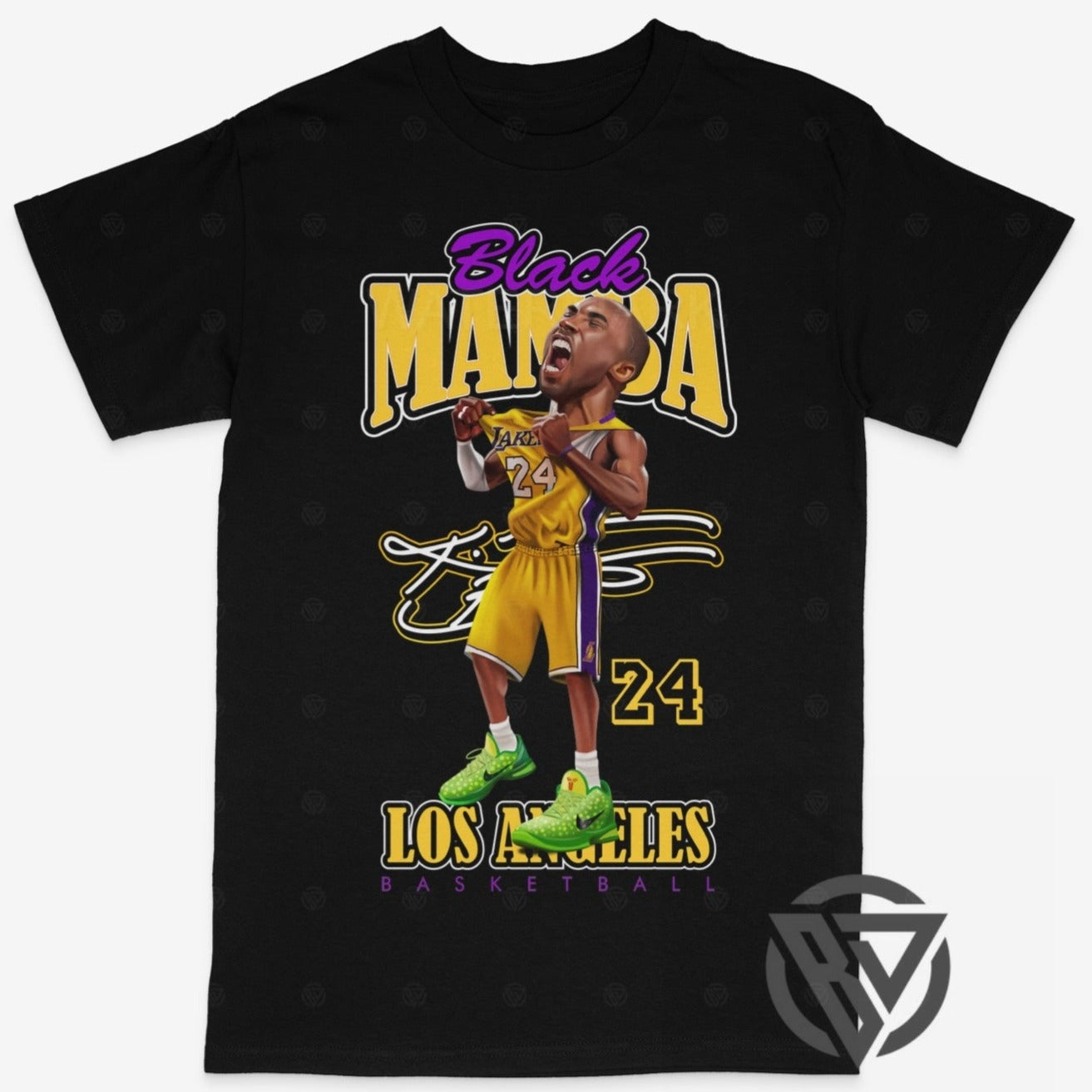 Black Mamba Tee Shirt Los Angeles Lakers Basketball Grinch ( BF )