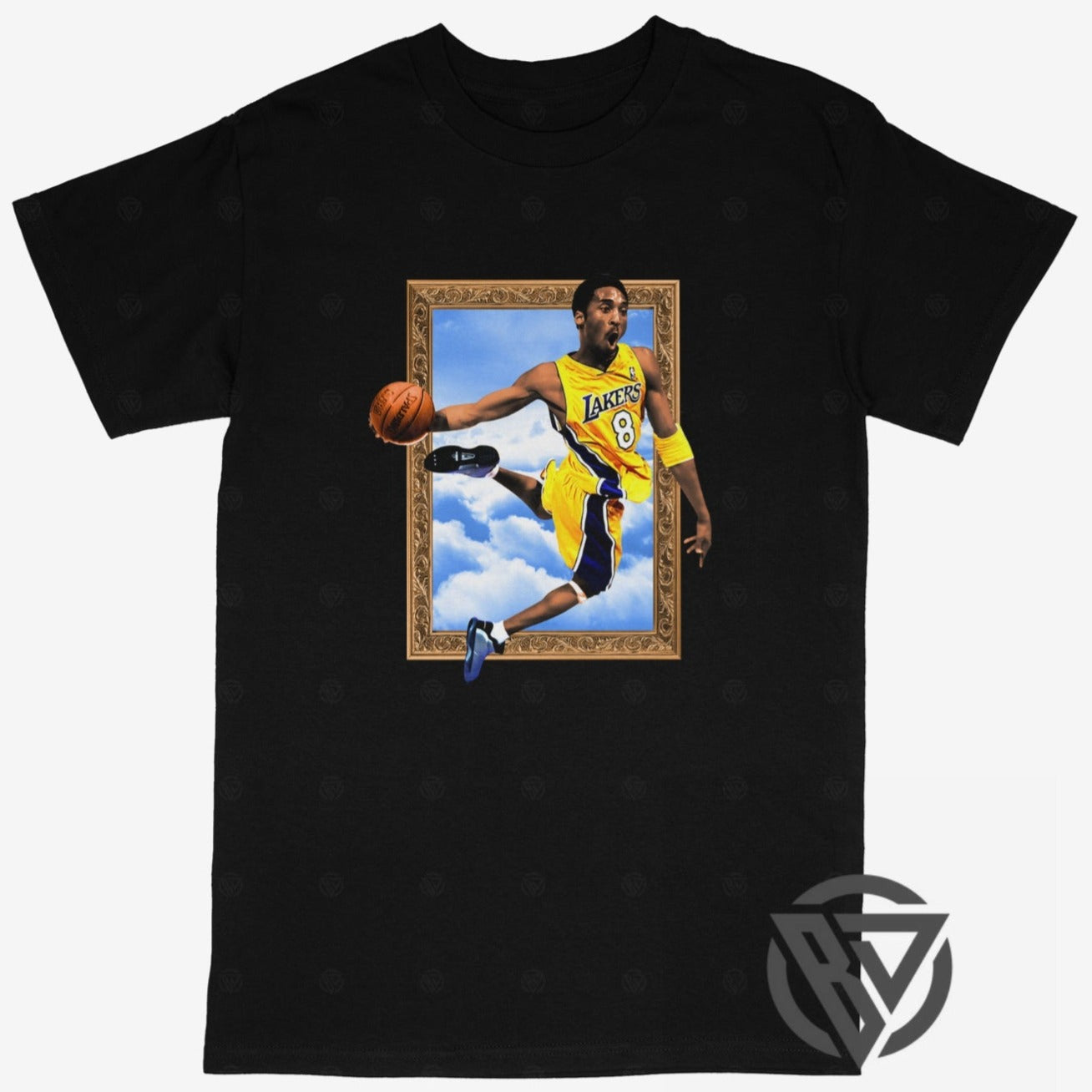 Black Mamba Tee Shirt Los Angeles Lakers NBA Basketball (Framed Art)