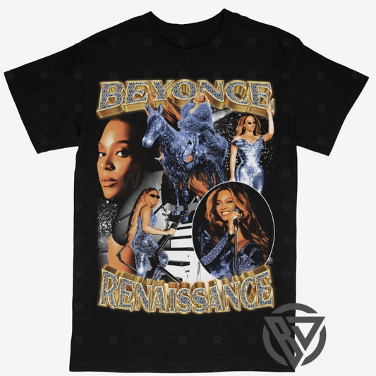 Beyonce Tee Shirt Rap Style Concert Renaissance Tour Music Artist