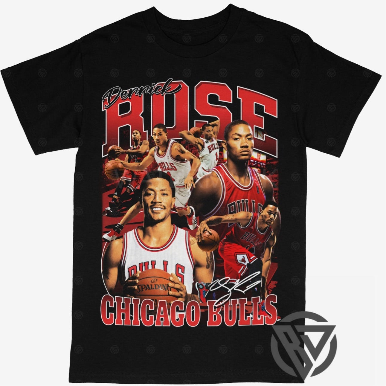 Derrick Rose Tee Shirt Chicago Bulls NBA Basketball