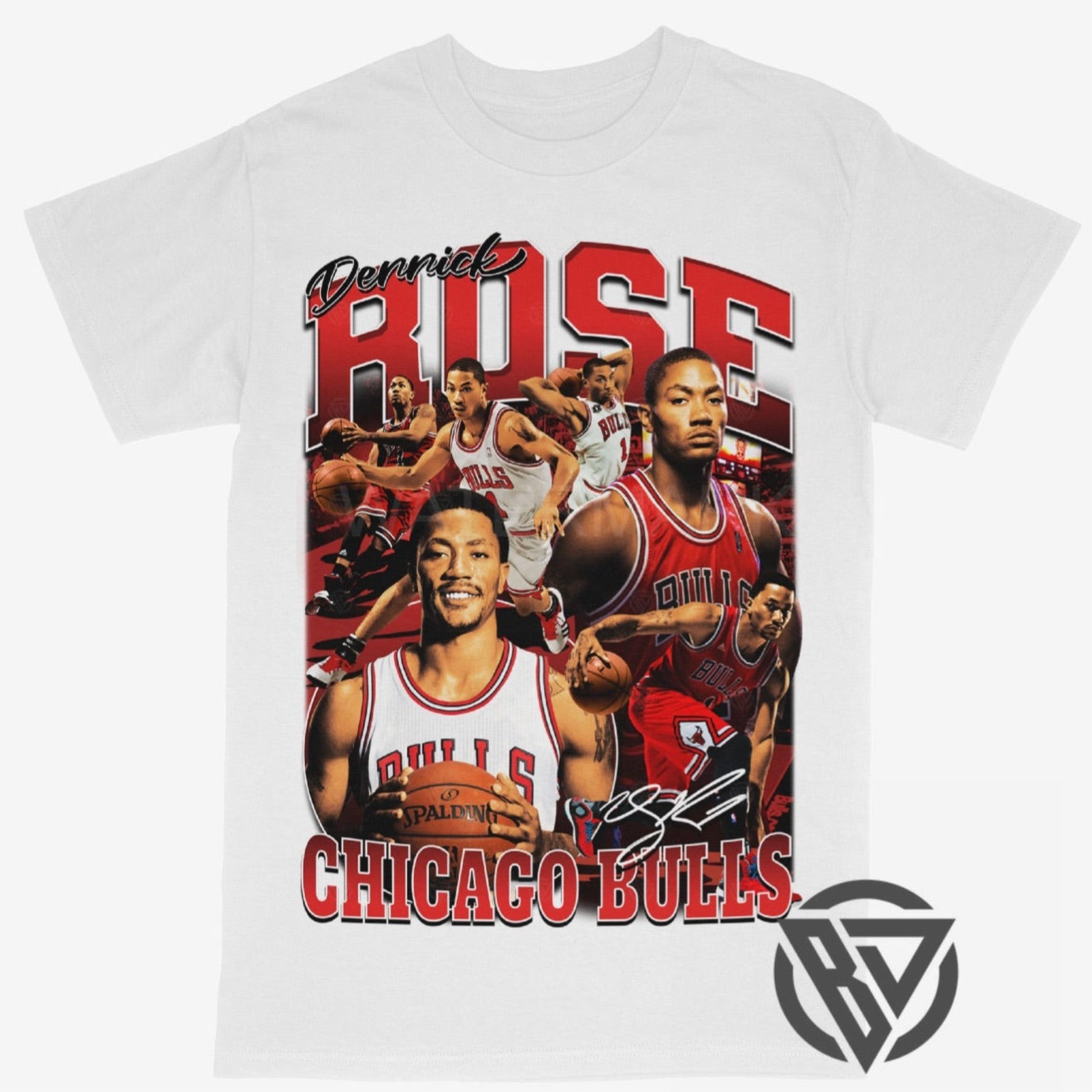 Derrick Rose Tee Shirt Chicago Bulls NBA Basketball