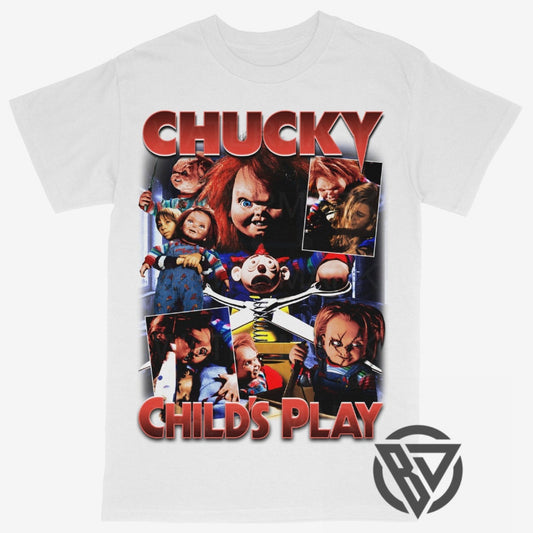 Chucky Tee Shirt Childs Play Scary Movie Halloween
