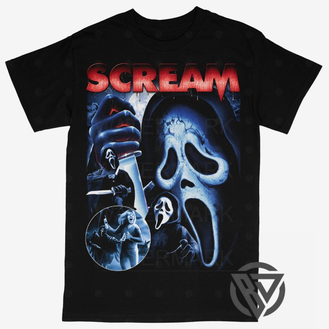 Ghostface Scream Tee Shirt Scary Movie Halloween (V2)