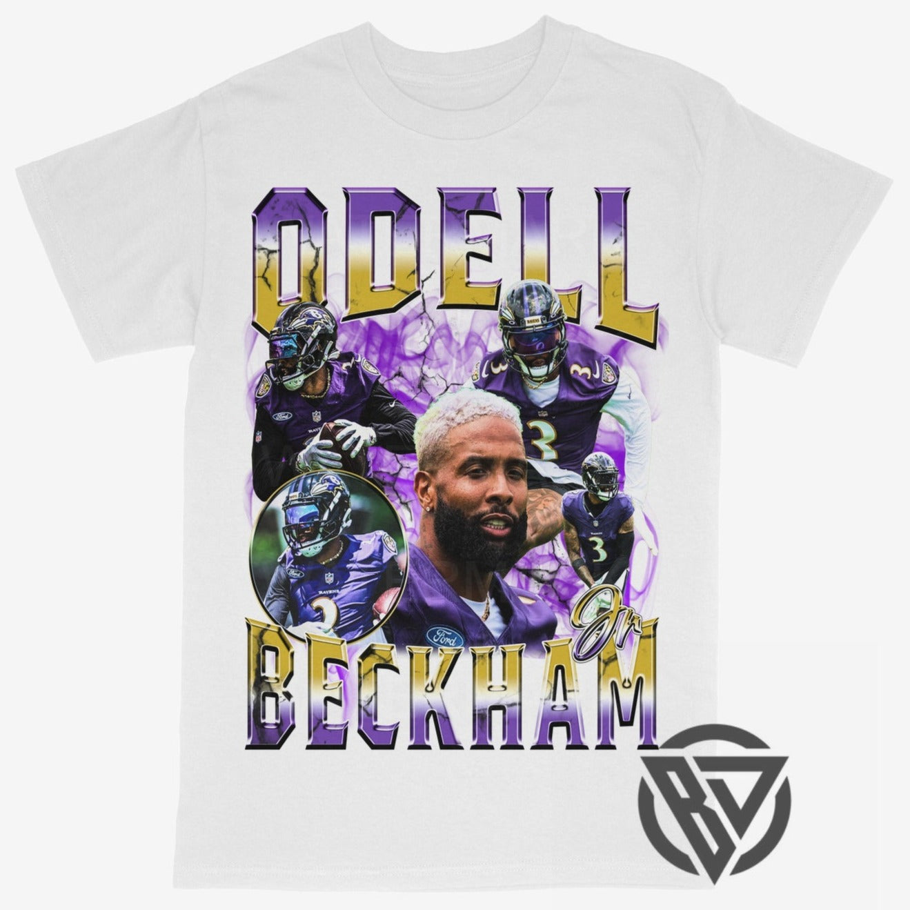 Odell Beckham Jr Tee Shirt Baltimore Ravens Football
