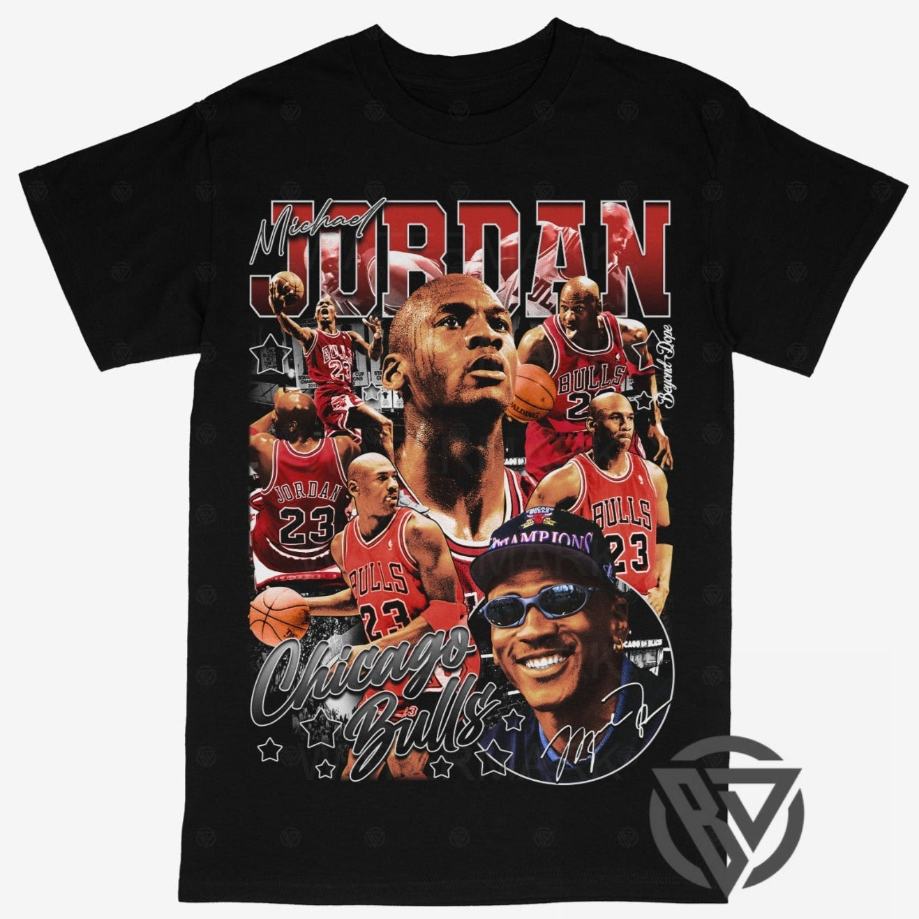 Jordan Tee Shirt Chicago Bulls Basketball Bred 1 11 Flu Game 12 (V2)