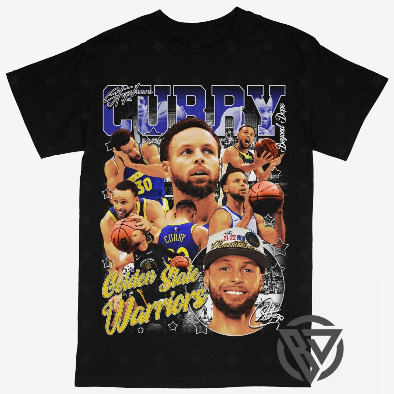 Stephen Curry Tee Shirt Golden State Warriors NBA Basketball Rap Style Steph (V3)
