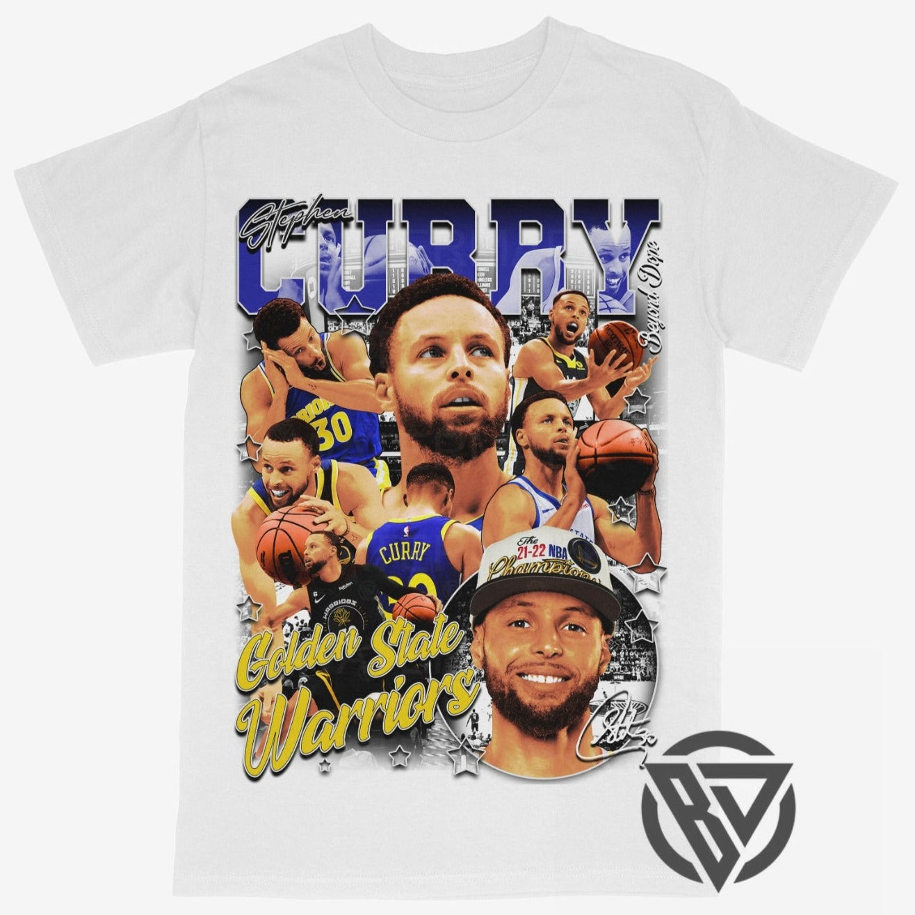 Stephen Curry Tee Shirt Golden State Warriors NBA Basketball Rap Style Steph (V3)