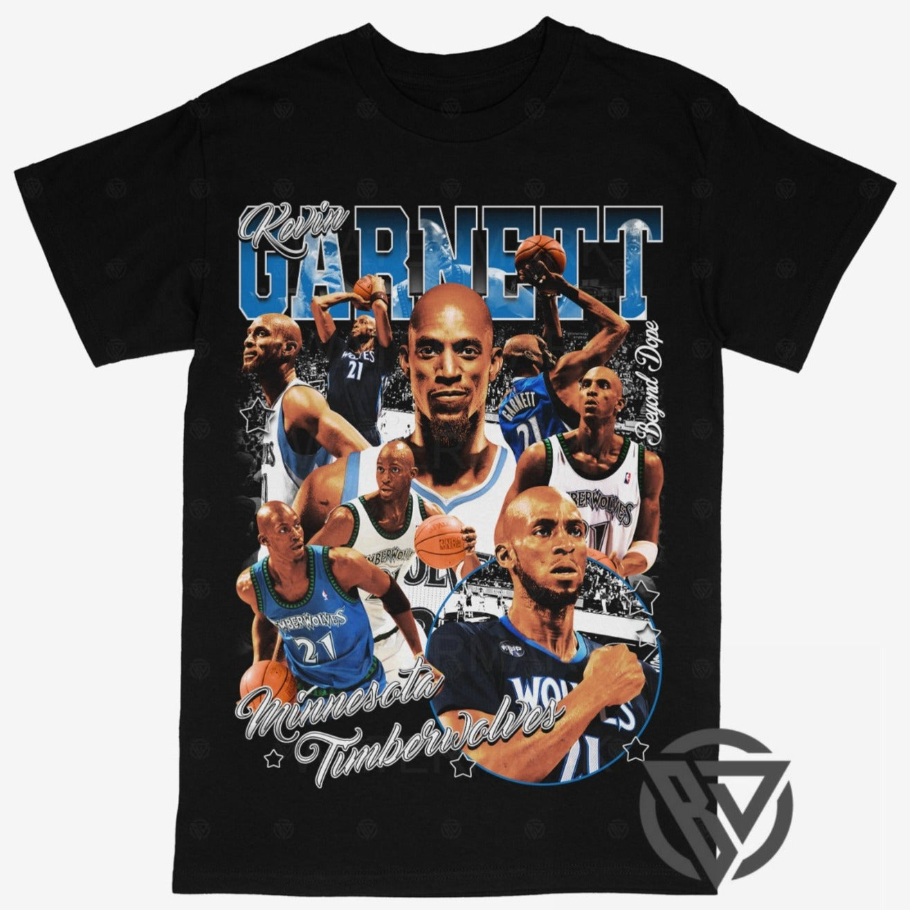 Kevin Garnett Tee Shirt Minnesota Timberwolves NBA Basketball (V2)