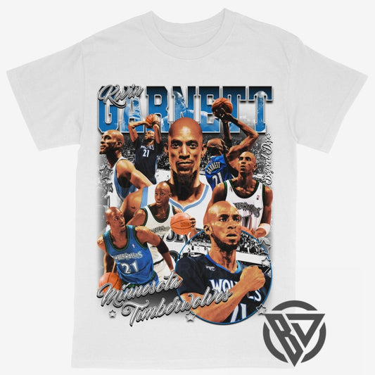 Kevin Garnett Tee Shirt Minnesota Timberwolves NBA Basketball (V2)